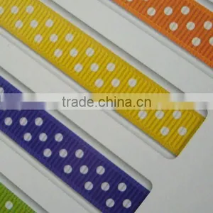 Regular Dots Printed Grosgrain Ribbon thumbnail-1