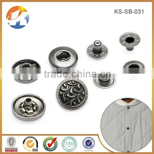 Hot Sale Gunmetal Custom Metal Pree Button thumbnail-5