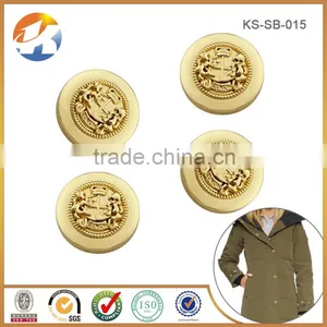 High Grade Embossed Logo Custom Gold Snap Button thumbnail-3