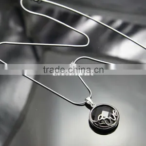 925 Silver Jewellery With Black Agate Pendent thumbnail-1