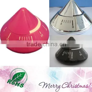 Cute Colorful Plastic Pyramid Shaped Kitchen Mechanical Timer thumbnail-1