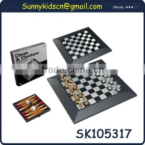 High Quality Chess Set Classy Metal Chess Pieces Magnetic Chess Board thumbnail-1