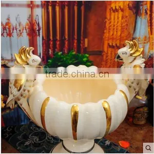 H50cm European Porcelain Islamic Ceramic Vase With Parrot thumbnail-3