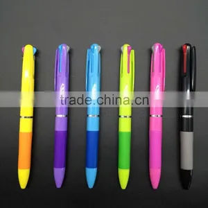 Hot Selling Plastic 3 Color Promotional Pen Blue Ink Red Ink Black Ink thumbnail-1