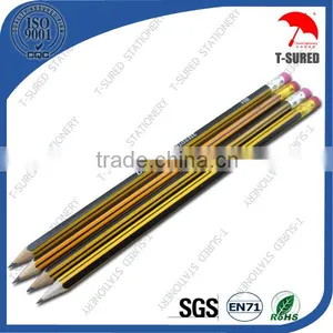 7 Inches Wooden HB Pencil With Rubber In Bulk thumbnail-4