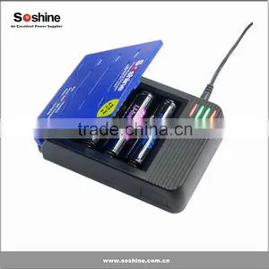 Quick-charge Battery Charger for 18650/17650/18500/17500 Lithium-Ion Batteries, Intelligent Charger Wholesale From Soshine thumbnail-3