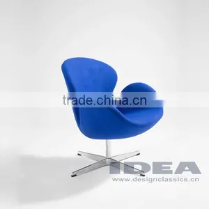 Replica Arne Jocabsen Swan Chair - Blue Fabric thumbnail-1