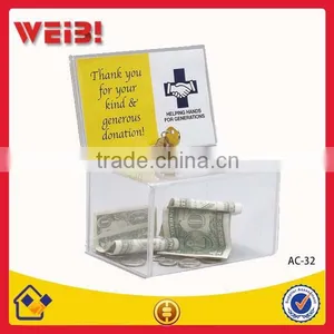 Money Acrylic Donation Box thumbnail-1