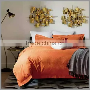 100%cotton Orange Dyed Jacquard Bedding Sets and Comforter Cover/classic Motif Duvet Cover and Pillow Covers /Hotel Duvet Cover thumbnail-1