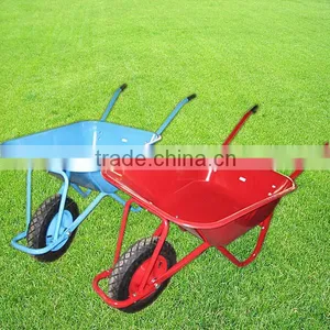 High Quality Wheelbarrow WB5009 With Single Solid Wheel and Galvanized Tray thumbnail-2
