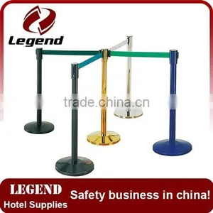 Hotel Queue Barrier Chrome Banner Barrier Stanchions thumbnail-3