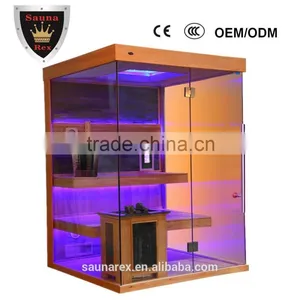 Luxurious Sauna Room With Colorful Light thumbnail-1