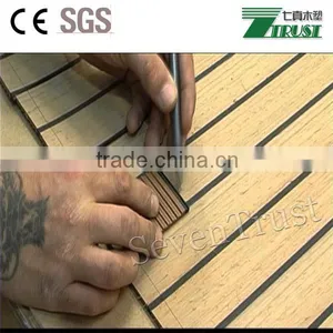 Marine Boat Yacht Synthetic Teak PVC 190*5mm Decking thumbnail-6