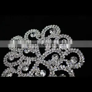 2015 Wholesale Crystal Embellishments Rhinestone Applique for Wedding Dress thumbnail-3