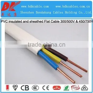Pvc 450/750V Twin Core With Earth Cable Flat Cable by BS 6242y thumbnail-2