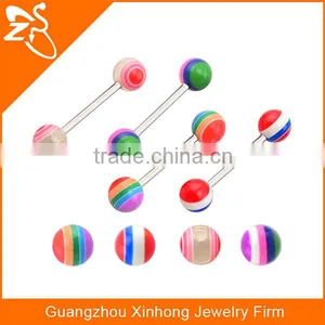 Wholesale Fashion Straight Tongue Ring Piercing Tongue Ring Jewelry for Young Ladies thumbnail-1
