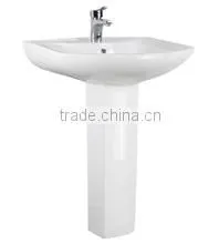 GC-6008 Modern Style Good Quality Glazed Bathroom Ceramic Pedestal Sink thumbnail-1