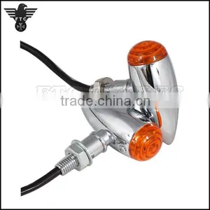 Antique Style Chrome Bullet LED Winker Turn Light for Triumph Scrambler thumbnail-2