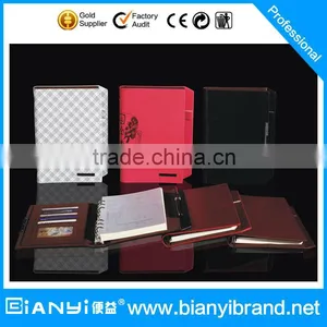 Professional Factory Customized Cheap Leather Loose Leaf Notebook, Spiral Bound Leather Notebook thumbnail-1