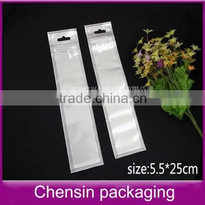 White Plastic Bag Nylon Cotton Zipper Pouch thumbnail-1