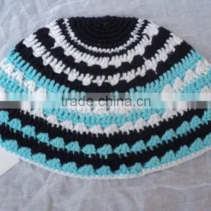 2015 New Crochet Kippah/hand Made Knitted Kippot/judaica Kippah / Cotton Hand-made Kippah thumbnail-1