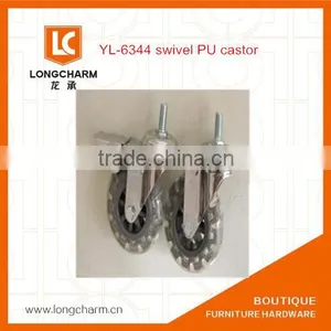 125mm Heavy Duty Swivel Caster Industrial Casters Rubber Trolley Wheels Made in China thumbnail-6