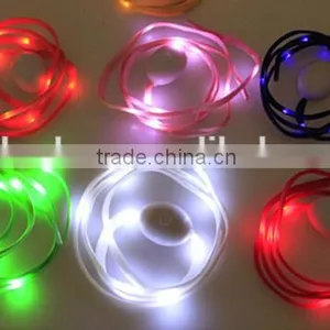 2016 Fashionable LED Light up Shoe Laces Colorful Shining Dancing Shoe Laces for Wholesale thumbnail-4