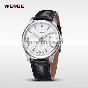 WEIDE Genuine Leather Waterproof Swis s Quartz Mens Luxury Watch thumbnail-2