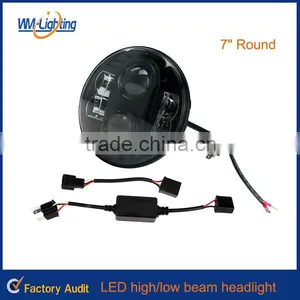 Round Led Auto Headlight 7 " Jeep Wrangler Headlight thumbnail-1