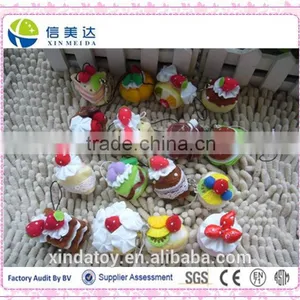 Mini Fruit Cake Food Keychain Plush Toy thumbnail-1
