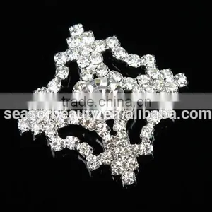 Fashional Shank Silver Diamonte Rhinestone Buttons for Apparel RNK194Y thumbnail-3