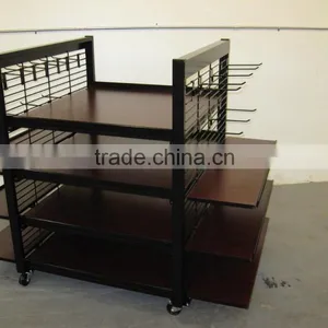 Free Standing Metal Display Stand Wire Mesh 4 Way Display Rack thumbnail-2