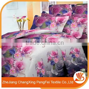 China Shopping Online Home Bedsheets King Size Flower Printed Bedding Set thumbnail-6