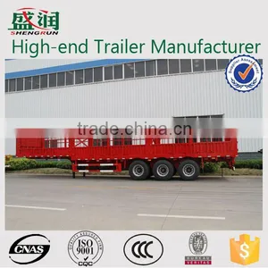 3 Axles 50T Bulk Cargo Truck / Side Wall Semi Trailer thumbnail-2