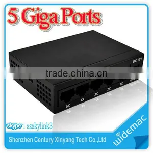 Mini 5 Port Gigabit Switch / 5Port 10/100/1000Mbps Gigabit Ethernet Network Switch thumbnail-1