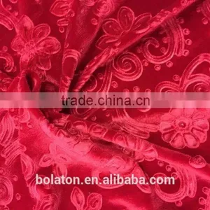Red Flower 3D Emboss Velvet for Winter Loose Dress/for Evening Dress thumbnail-2