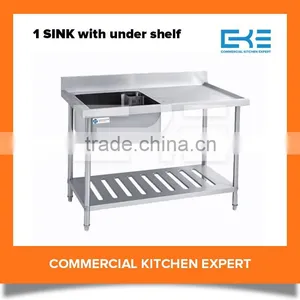 Hotel Kitchen Used Commercial Outdoor Stainless Steel Sink With Drain Board thumbnail-1