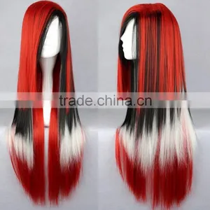 Crazy Corlr Long Straight Wig Synthetic Multi Color Wig for Woman N411 thumbnail-1