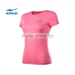 ERKE Wholesale Brand Round Neck Blank Quick Dry Short Sleeve Womens Polyester t Shirt thumbnail-4