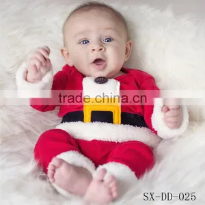 Wholesale High Quality Christmas Clothing 100% Cotton Long Sleeve Baby Romper thumbnail-1