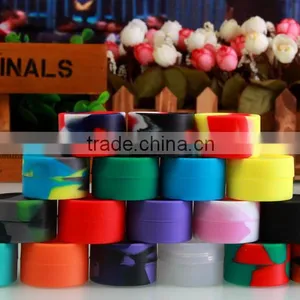 2016 Colorful Pretty Storage Boxes Food Grade Silicone Wax Container Silicone Jars Dab Wax Vaporizer Oil Container thumbnail-6