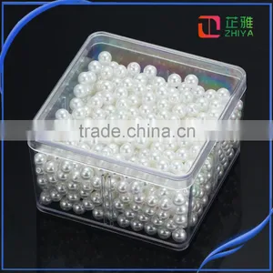 Cheap Wholesale High Quality One Hole Round Loose ABS Black Pearl thumbnail-3