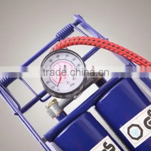 2016 Brand New Double Cylinder Foot Pump Barrel Inflator for Car Bicycle Bike Motorcycle Tyre High Quality thumbnail-4