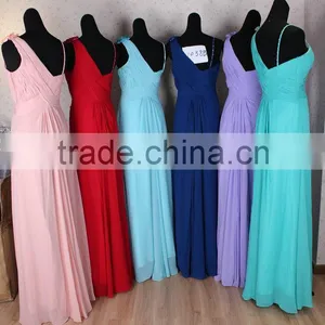 One Shoulder Sweet Heart Ruffle Maxi Dress Backless Blue Evening Dresses thumbnail-3