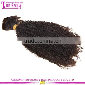 Cheap Afro Kinky Curly Bulk Human Hair Unwefted For Braiding Virgin Hair Bulk thumbnail-6
