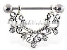 316L Surgical Steel Body Piercing Rings Nipple Rings Nipple Barbell thumbnail-1