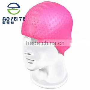 2015 Hot Sell Unisex Waterproof Elastic Diving Silicone Bathing Cap Swimming Hat thumbnail-4