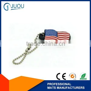 The American Flag Shaped 2d Cheap Custom Soft Pvc Keychain thumbnail-1