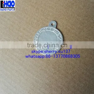 Custom Round Shaped Aluminum Hanging Nameplate Hang Tag Design thumbnail-3