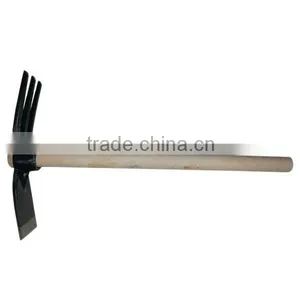 2016 Hot Seller Mini 3 Prong Garden Tools Garden Hoe With Wooden Handle thumbnail-1